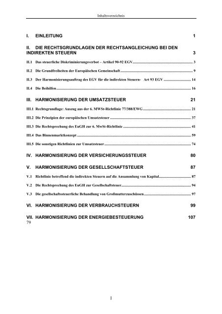 III. Harmonisierung der Umsatzsteuer