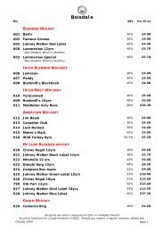 Whisky list - Shop - Boisdale