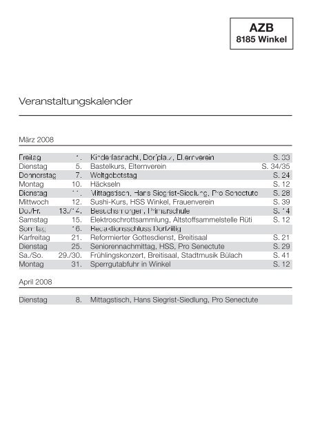 dorfziitig März 2008