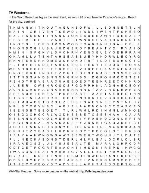 a PDF file of the - All-Star Puzzles
