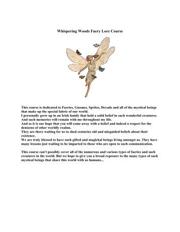 Whispering Woods Faery Lore Course