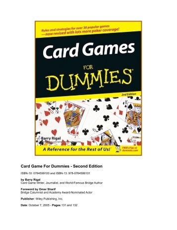 Card Game For Dummies - Second Edition - Bridge Guys