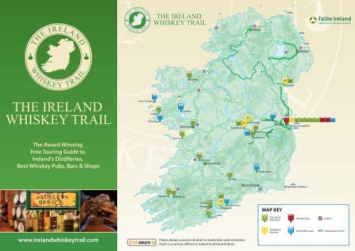 ireland whiskey tour map