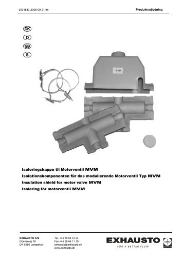 Isoleringskappe til Motorventil MVM ... - Exhausto