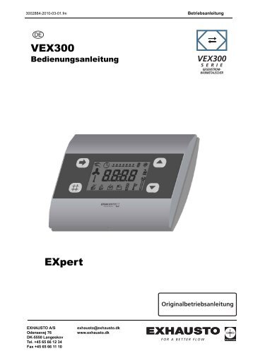 VEX300-Serien EXpert Bedienungsanleitung komplett d - exhausto.de