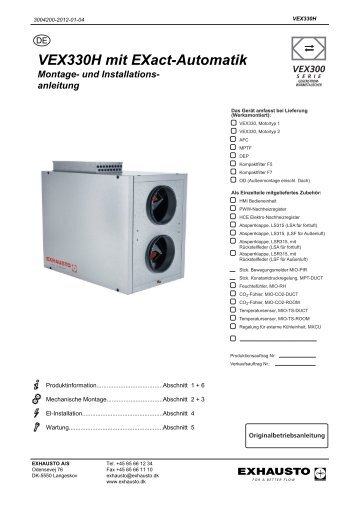 VEX330H mit EXact-Automatik Montage- und ... - exhausto.de