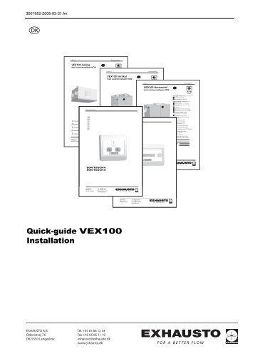 Quick-guide VEX100 Installation - exhausto.de