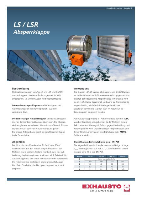LS LSR Absperrklappe - exhausto.de