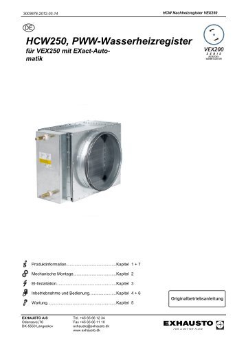 HCW250, PWW-Wasserheizregister - exhausto.de
