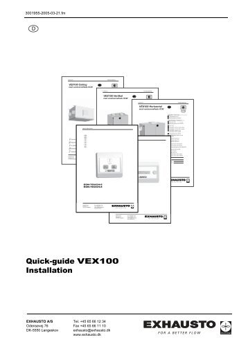 Quick-guide VEX100 Installation - exhausto.de