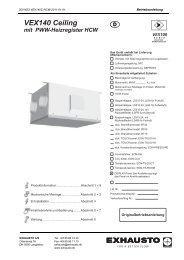 VEX140 Ceiling mit PWW-Heizregister HCW d - exhausto.de