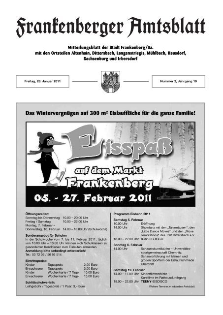 Amtsblatt der Stadt Frankenberg - Nr. 19/02 vom