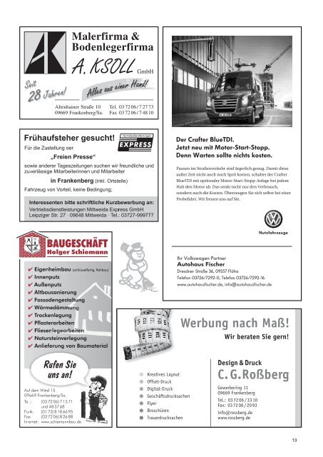 Amtsblatt der Stadt Frankenberg - Nr. 19/02 vom