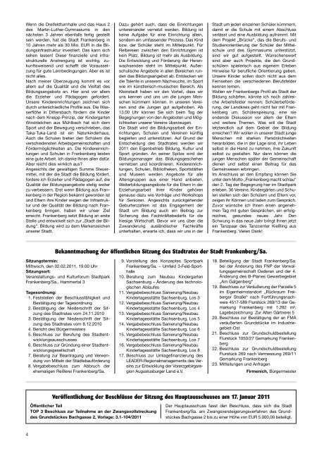 Amtsblatt der Stadt Frankenberg - Nr. 19/02 vom