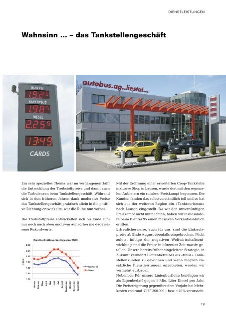 Geschäftsbericht 2008 - Autobus AG Liestal