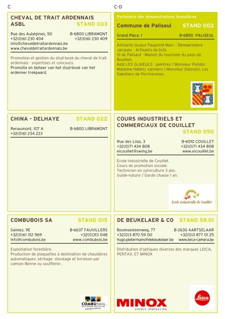 Liste des exposants - Econologie.info