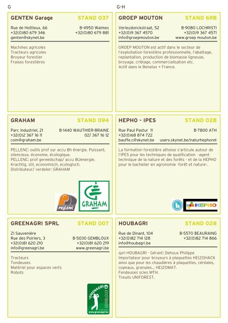 Liste des exposants - Econologie.info