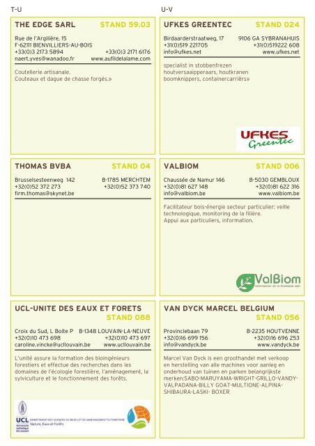 Liste des exposants - Econologie.info