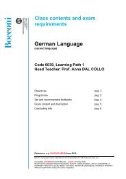 Code 6039, Learning Path 1 Head Teacher: Prof. Anna DAL COLLO