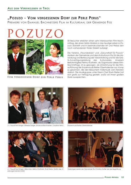 Zeitung Pozuzo Aktuell Juli 2011 hier lesen und