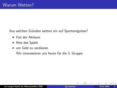 Mathematik und Sportwetten.