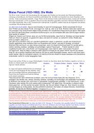Blaise Pascal (1623-1662): Die Wette - Rudolf-Web.de