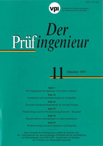 Der Prüfingenieur Ausgabe 11 - BVPI - Bundesvereinigung der ...