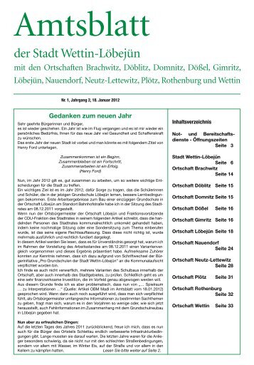 ( 2 MB / PDF )Amtsblatt der Stadt Wettin-Löbejün