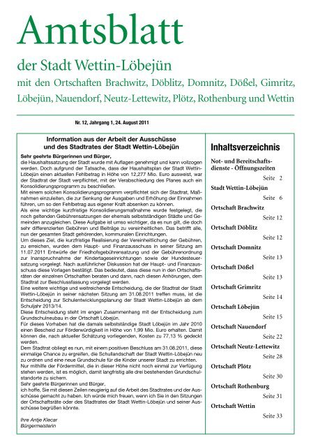 ( 4 MB / PDF )Amtsblatt der Stadt Wettin-Löbejün