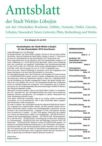 ( 6 MB / PDF )Amtsblatt der Stadt Wettin-Löbejün