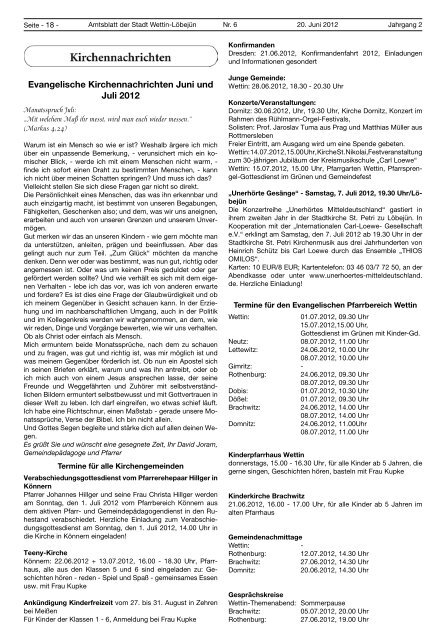 ( 6 MB / PDF )Amtsblatt der Stadt Wettin-Löbejün