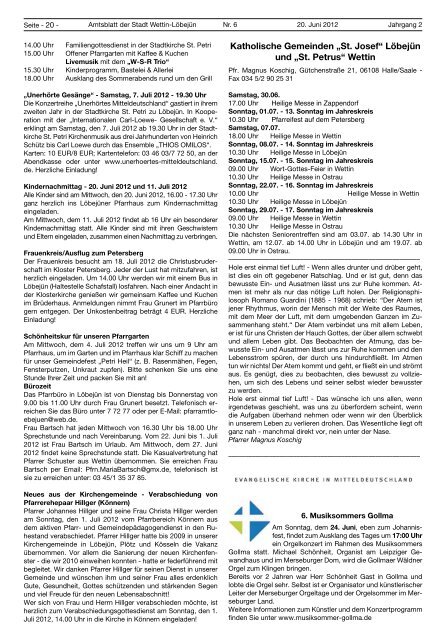 ( 6 MB / PDF )Amtsblatt der Stadt Wettin-Löbejün