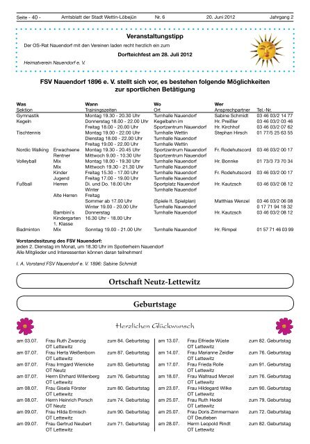 ( 6 MB / PDF )Amtsblatt der Stadt Wettin-Löbejün