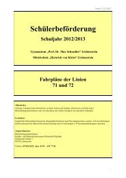 Schülerbeförderung - Gymnasium Prof. Dr. Max Schneider