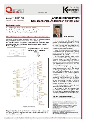 Change Management Ausgabe 2011 / 3 - Software Quality Lab