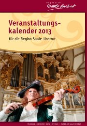 Veranstaltungs- kalender 2013 - Saale-Unstrut-Tourismus e.V.