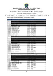 Resultado definitivo da análise dos pedidos de isenção