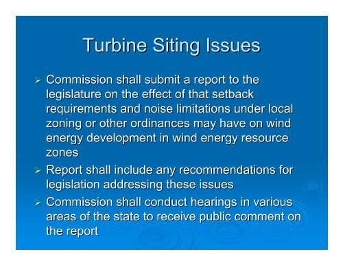 Wind Energy Resource Zone Board Update