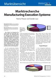 Marktrecherche Manufacturing Execution Systeme - Productivity ...