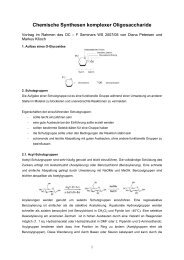 Chemische Synthesen komplexer Oligosaccharide - Dr. Daniel B ...
