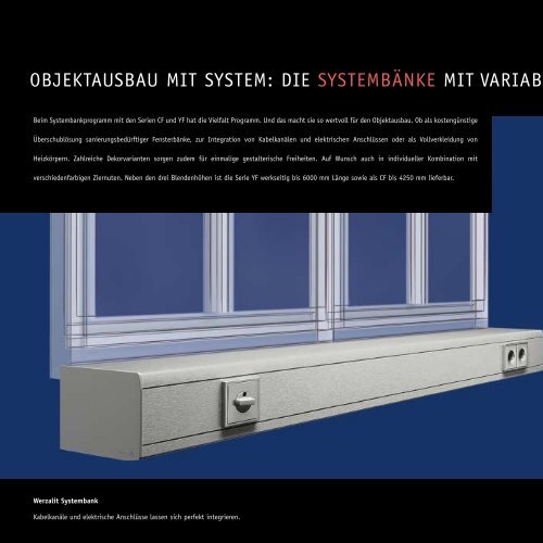 Werzalit Fensterbänke - GOTTRON + HOFFMANN Kunststoffe Mainz