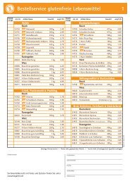 Download: Liste der glutenfreien Lebensmittel - Famila