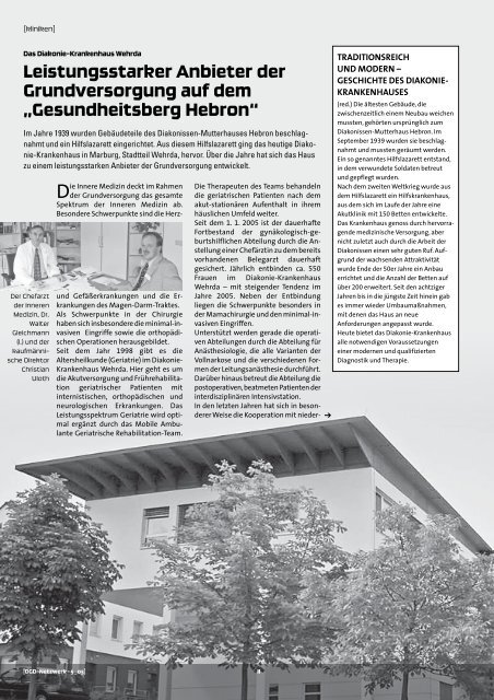 geschichte des diakonie DiakonieKrankenhaus Wehrda