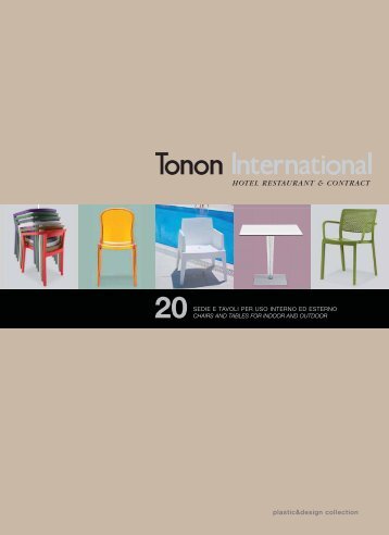 Catalogo 20 Plastic & Design Collection - Tonon International