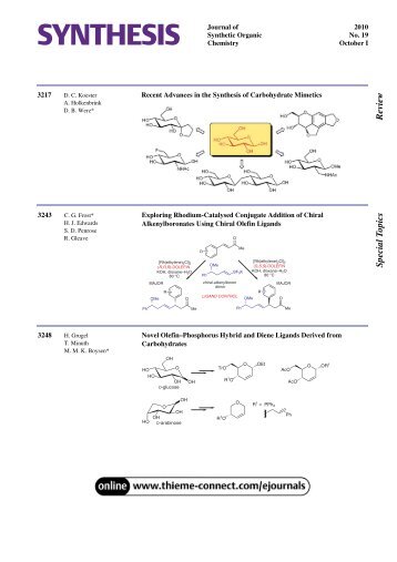 synthesis 19/2010 - Thieme Chemistry