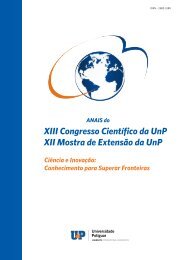 XIII Congresso Científico da UnP XII Mostra de Extensão da UnP