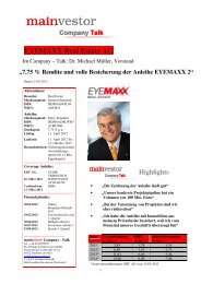 MCT EYEMAXX Real Estate AG 23. März 2012 - Mainvestor