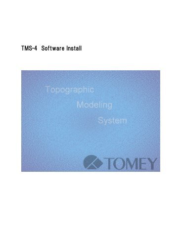 TMS-4 Software Install