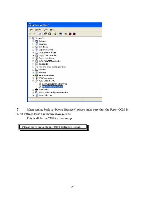 TMS-4 Software Install