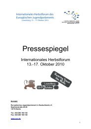 Pressespiegel - Europäisches Jugendparlament in Deutschland eV ...